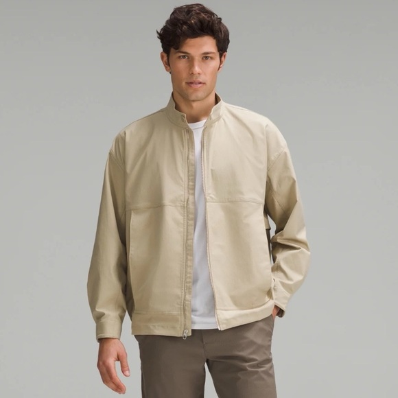 lululemon athletica Other - Lululemon Men’s Twill Full Zip Moto Jacket Compass Khaki XL NWT